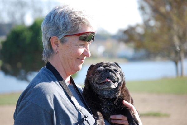 tri-pug maggie and karen