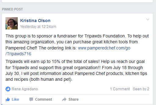 Tripawds Foundation fundraiser