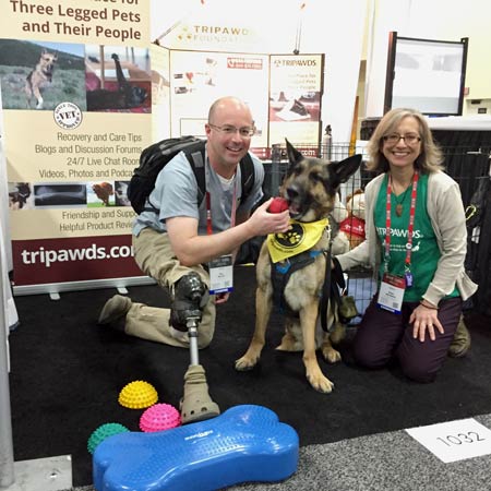 Amputee dog brace hero Ben Blecha and Tripawds