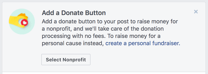 facebook donate button