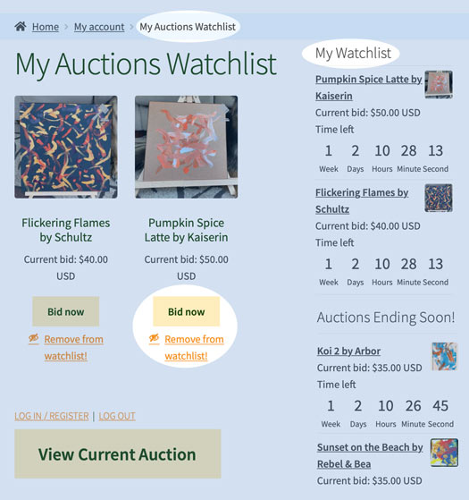 Keep an eye on the dog art auction action!