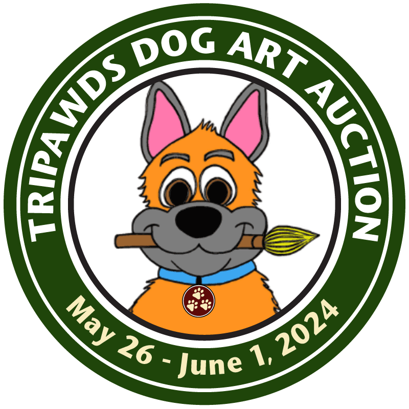 2024 Tripawds Dog Art Auction Logo