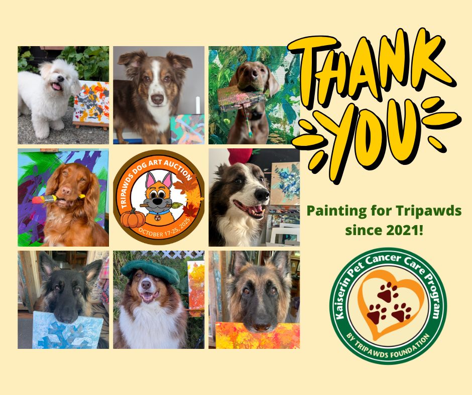 Dedicated Painting Dogs of the Tripawds Dog Art Auction
