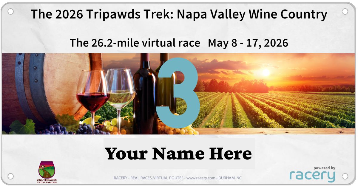 Tripawds 2026 Virtual Race in Napa Valley