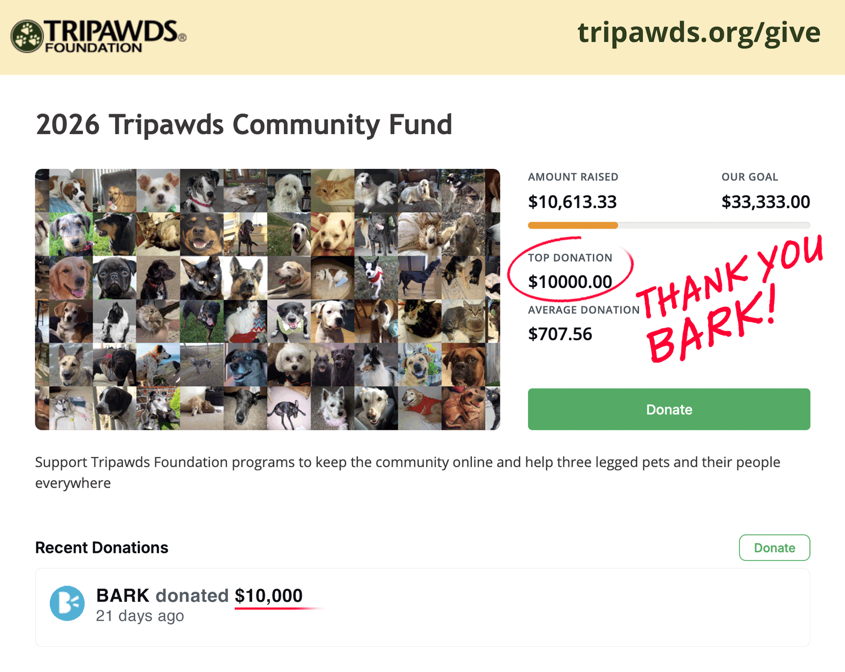 BARK 2026 Donation