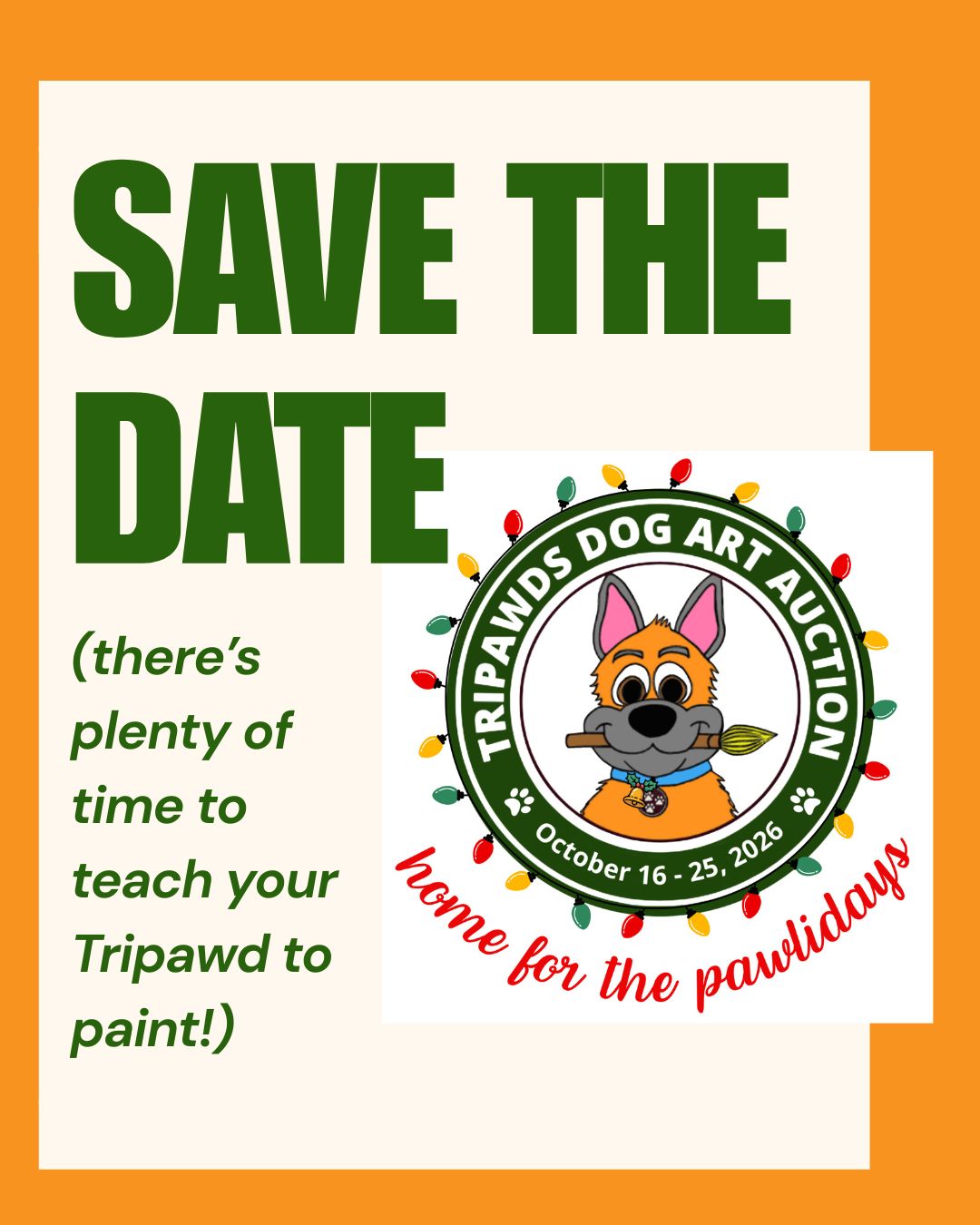 Save the Date for the 2026 Tripawds Dog Art Auction